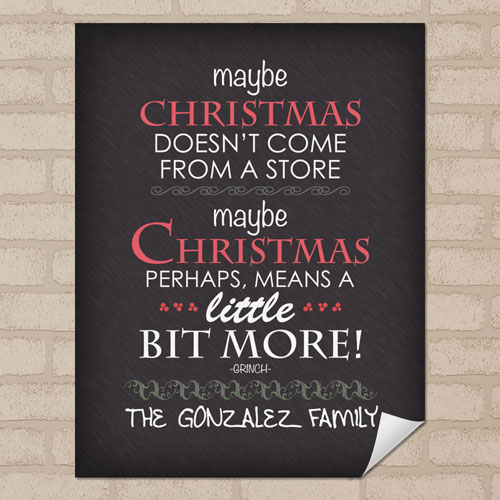 Impresión personalizada de un póster de Navidad, pequeño 21,59 cm x 27,94 cm 