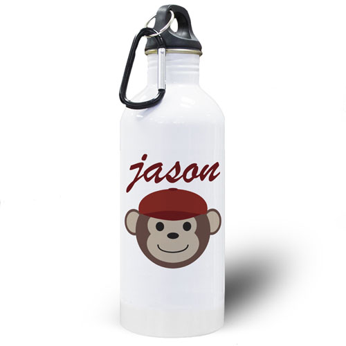 Botella de agua personalizada con del chico mono