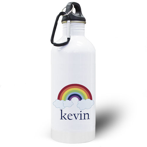 Botella de agua personalizada de arco iris con foto