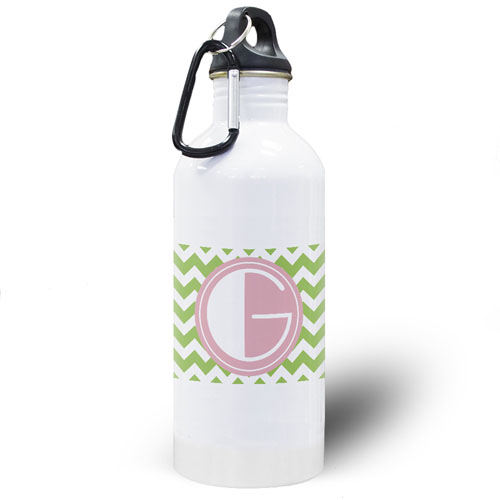 Botella de agua personalizada con símbolos color limón