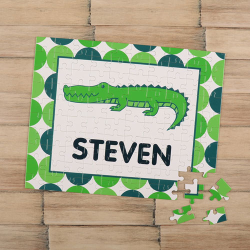 Rompecabezas personalizado para niños con motivo de crocodilo