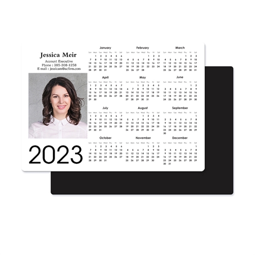 2020 Retrato Personalizado Calendario Imán 8.89 cm x 12.7 cm Blanco
