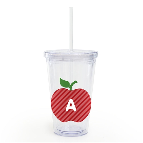  Vaso personalizado personalizado rojo Apple con aislamiento para maestros
