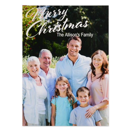 Tarjeta personalizada con fotografía de Navidad