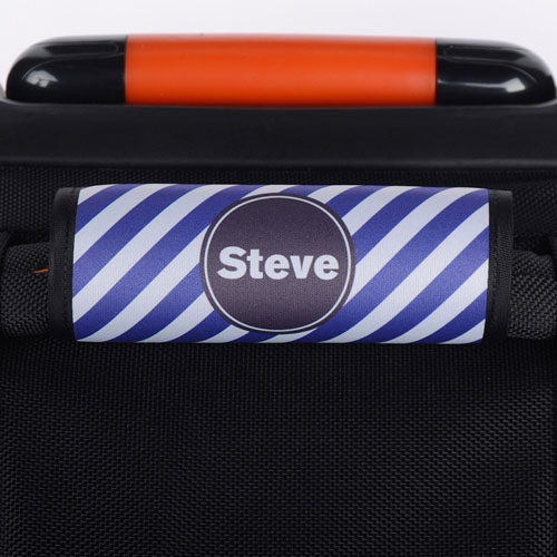 Envoltura de equipaje personalizada a rayas púrpuras