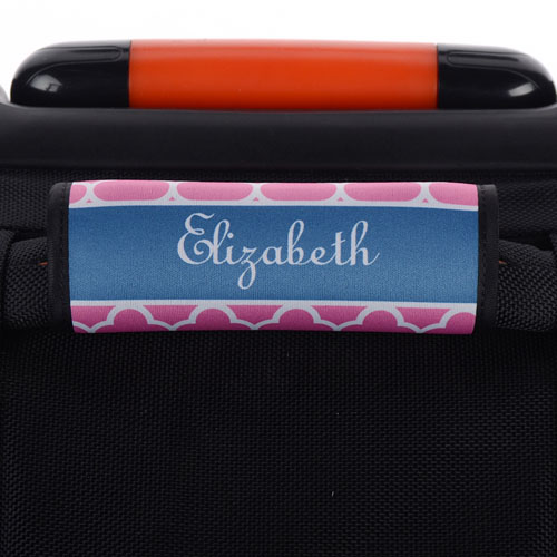 Envoltura de asa de equipaje personalizada de trébol rosa