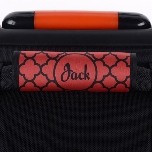 Envoltura de asa de equipaje personalizada de trébol rojo