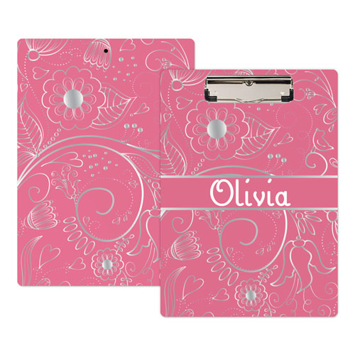 Portapapeles personalizado diseño rosa  floral