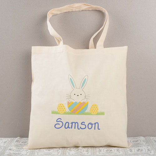 Bolsas personalizadas con Huevos del conejo de pascua para niños