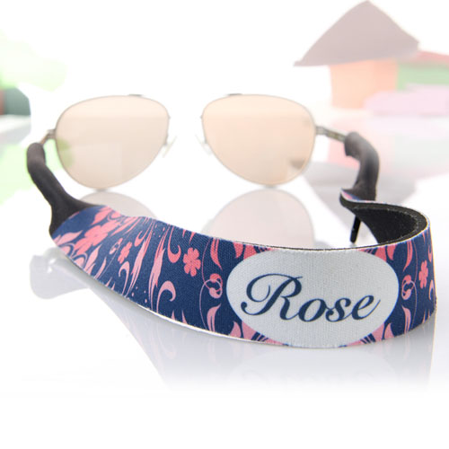 Correa de gafas de sol personalizada rosa y azul marino