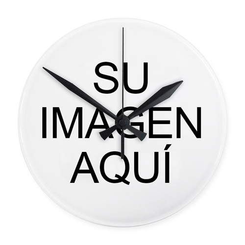 Reloj de acrílico personalizado sin marco con estampado completo 27.3 cm redondo