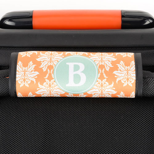 Envoltura de asas de equipaje personalizada de damasco naranja