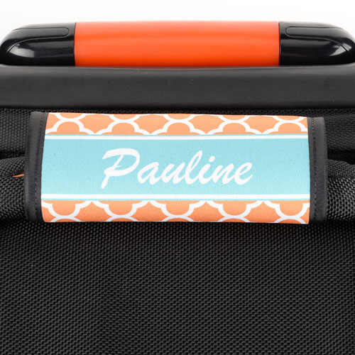 Envoltura de asas de equipaje personalizada de trébol naranja