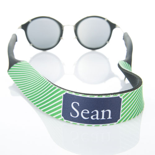 Rayas verdes correa de gafas de sol monogramadas