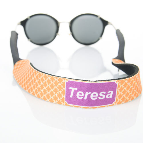 Correa de gafas de sol monograma de círculo naranja entrelazado