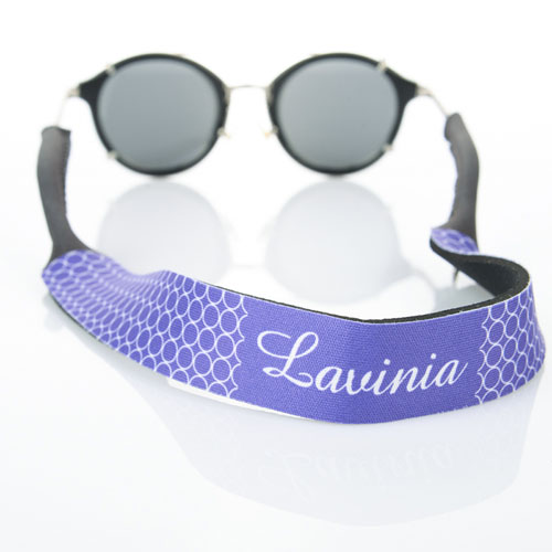 Correa de gafas de sol con monograma de círculo púrpura