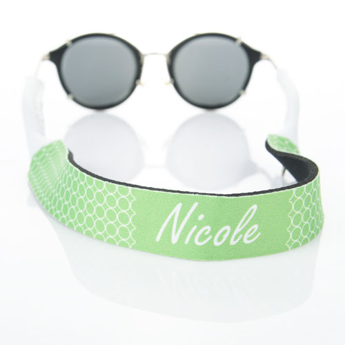 Círculo verde lima correa de gafas de sol monogramada