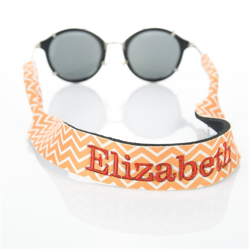 Bordado de símbolos personalizados naranjas Correa para gafas de sol