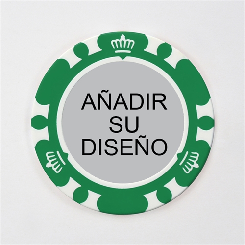 Personalized Crown Green Poker Chip
