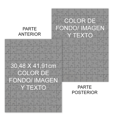 Personalizado de los 2 lados color de fondo y texto retrato  30.48 cm x 41.91 cm , 285 Or 54 piezas  rompecabezas 