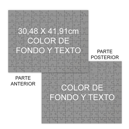 Personalizado  de los 2 lados color de fondo y texto 30.48 cm x 41.91 cm , 285 Or 54 piezas  rompecabezas 
