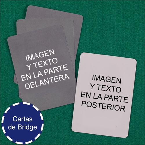 Naipes tamaño Bridge personalizados (Cartas en blanco)