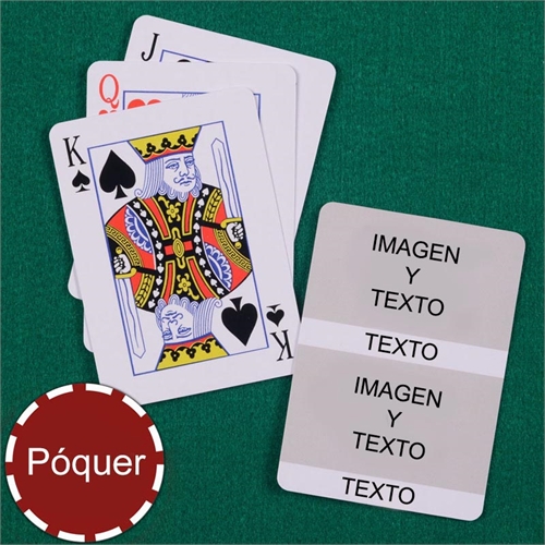 Naipes naipes personalizados   de tamaño póker blanco colage de 2 imagenes 
