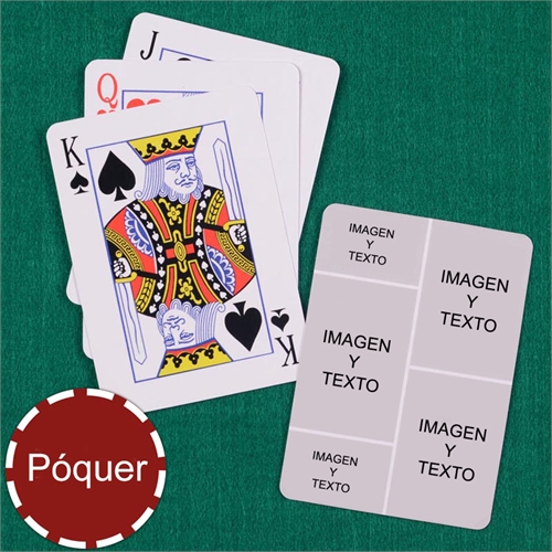 Naipes personalizados tamaño póker colage de 5 imagenes Naipes 