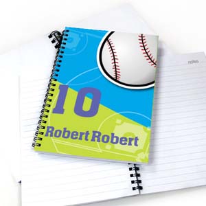 Personalized Athletic Notebook, Baseball