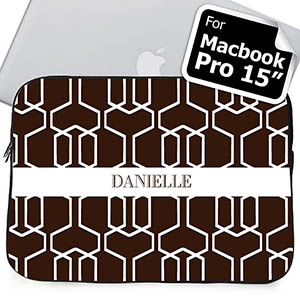 Nombre personalizado Macbook Pro 15 de Chocolate reja (2015)