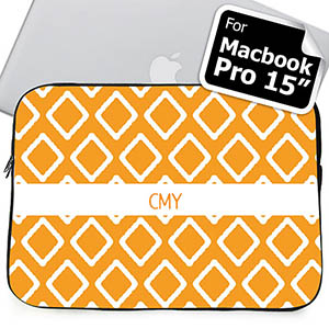 Iniciales personalizadas Orange Lkat Macbook Pro 15 Manga (2015)