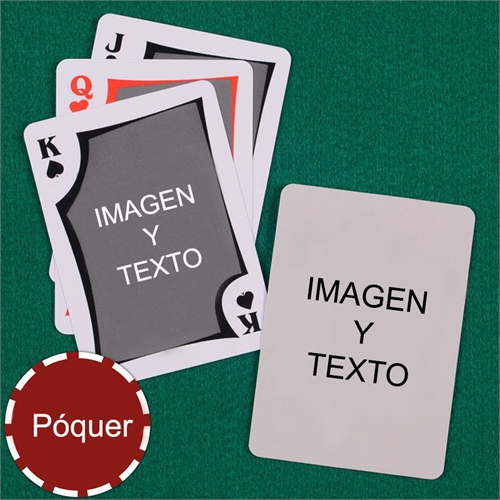 Naipes personalizados tipo póker moderno, personalizados de los 2 lados 