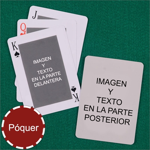 Naipes personalizados póker clásico personalizados de los 2 lados 