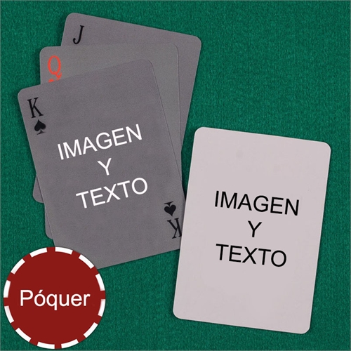 Naipes personalizados tipo póker simple personalizados de los 2 lados 