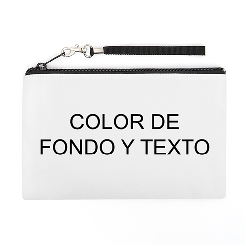 Bolsa de mano personalizada con texto y color (imagen distinta de cada lado), 12.7x20.3 cm