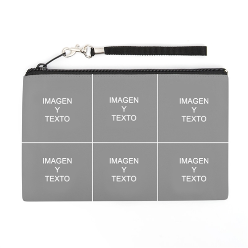 Bolsa de mano personalizada con collage de 6 fotografías (imagen igual de cada lado), 12.7x20.3 cm