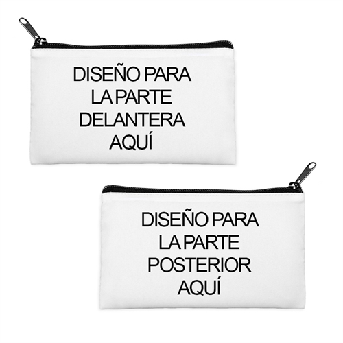 Bolsa cosmética pequeña (10.1x17.7) con impresión personalizada y cremallera negra(imagen diferente) 