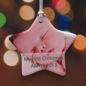 Personalized Our Shining Star Shaped Ornament