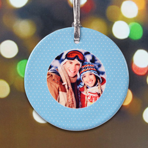 Personalized First Christmas Polka Dots Ornament