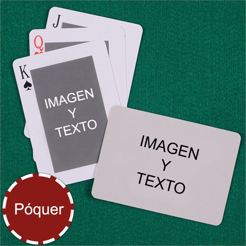Naipes tipo póker clásico personalizados de los 2 lados con paisaje 