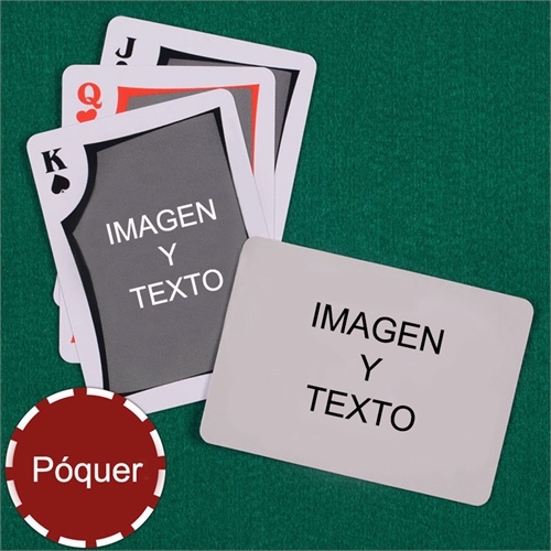 Naipes tipo póker moderno personalizados de los 2 lados con paisaje 