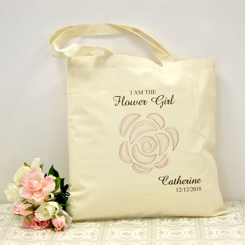  Bolsa de algodón en flor de cerezo personalizada