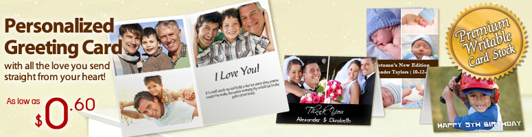 Cartas de saludo con foto personalizadas